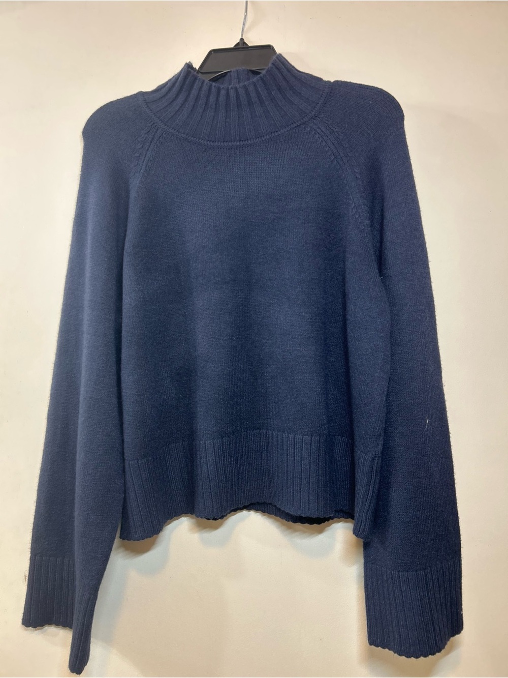 Truth Women's Navy Ribbed Mock Neck Sweater
